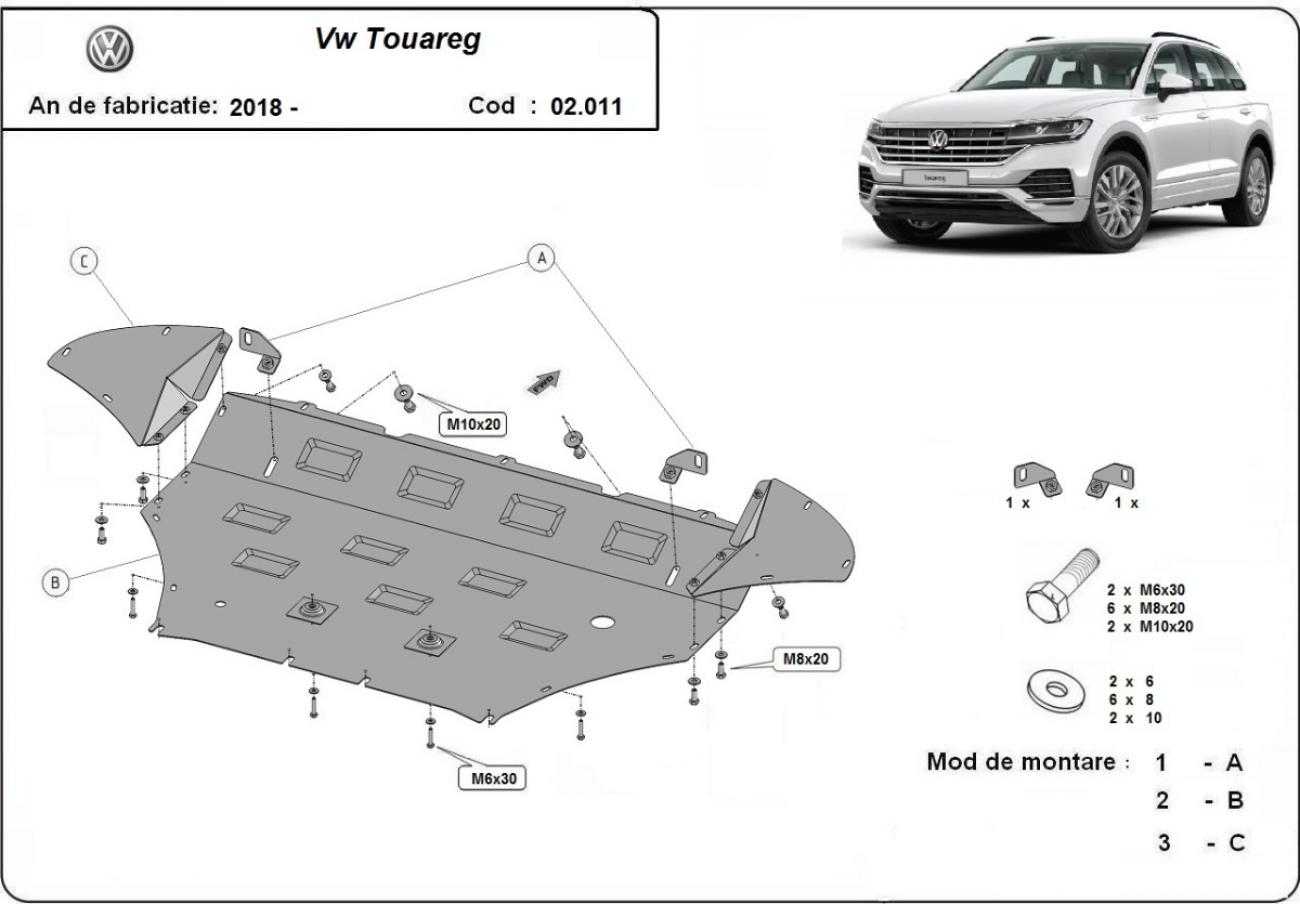 Engine skid plate VW Touareg - 2