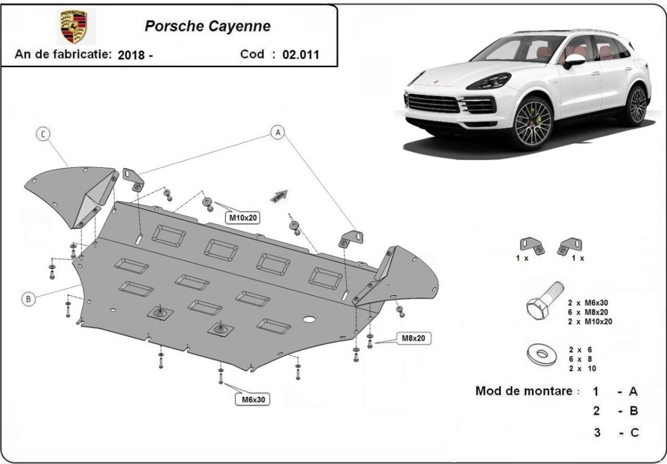 Engine skid plate Porsche Cayenne - 2