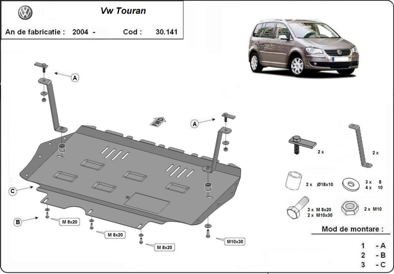 Engine skid plate Volkswagen Touran - 2