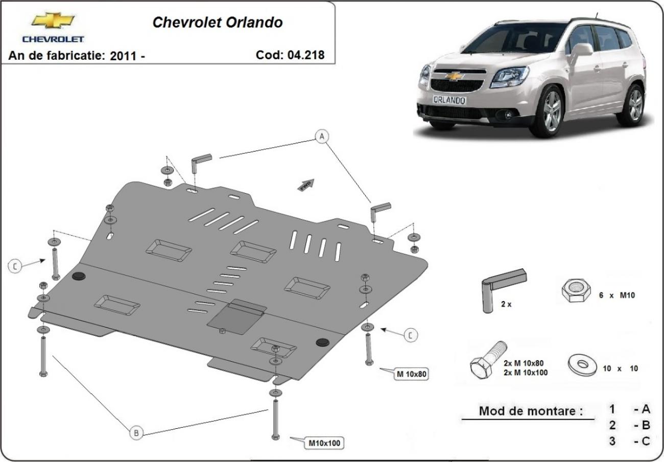 Engine skid plate Chevrolet Orlando - 2
