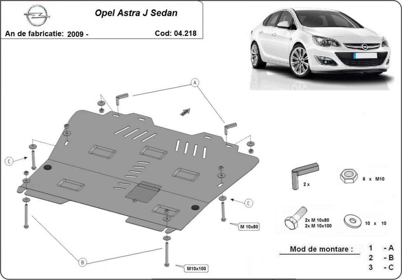 Engine skid plate Opel Astra J Sedan - 2