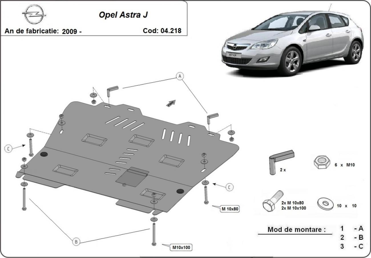 Engine skid plate Opel Astra J - 2