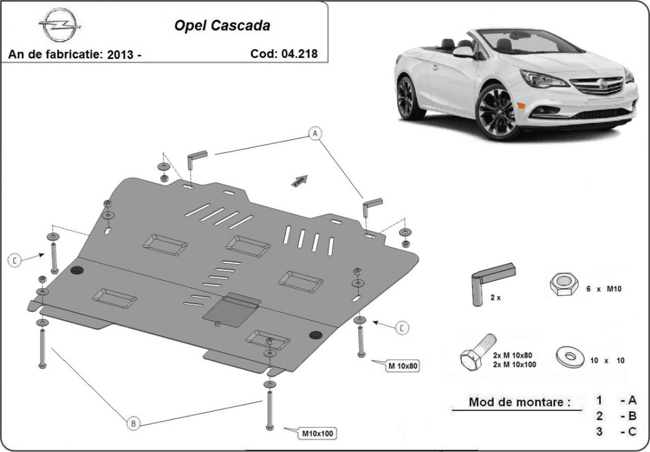 Engine skid plate Opel Cascada - 2