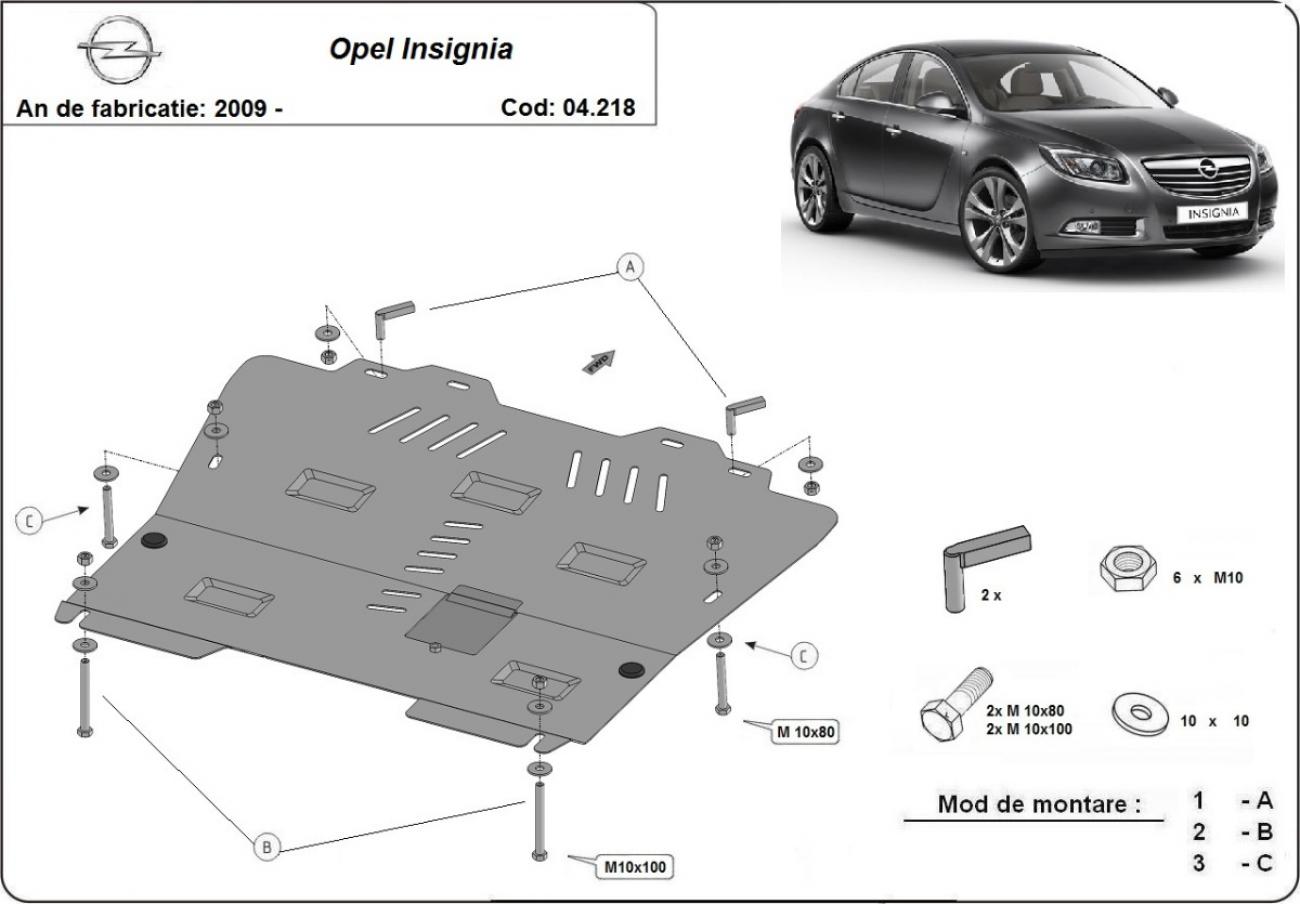 Engine skid plate Opel Insignia - 2