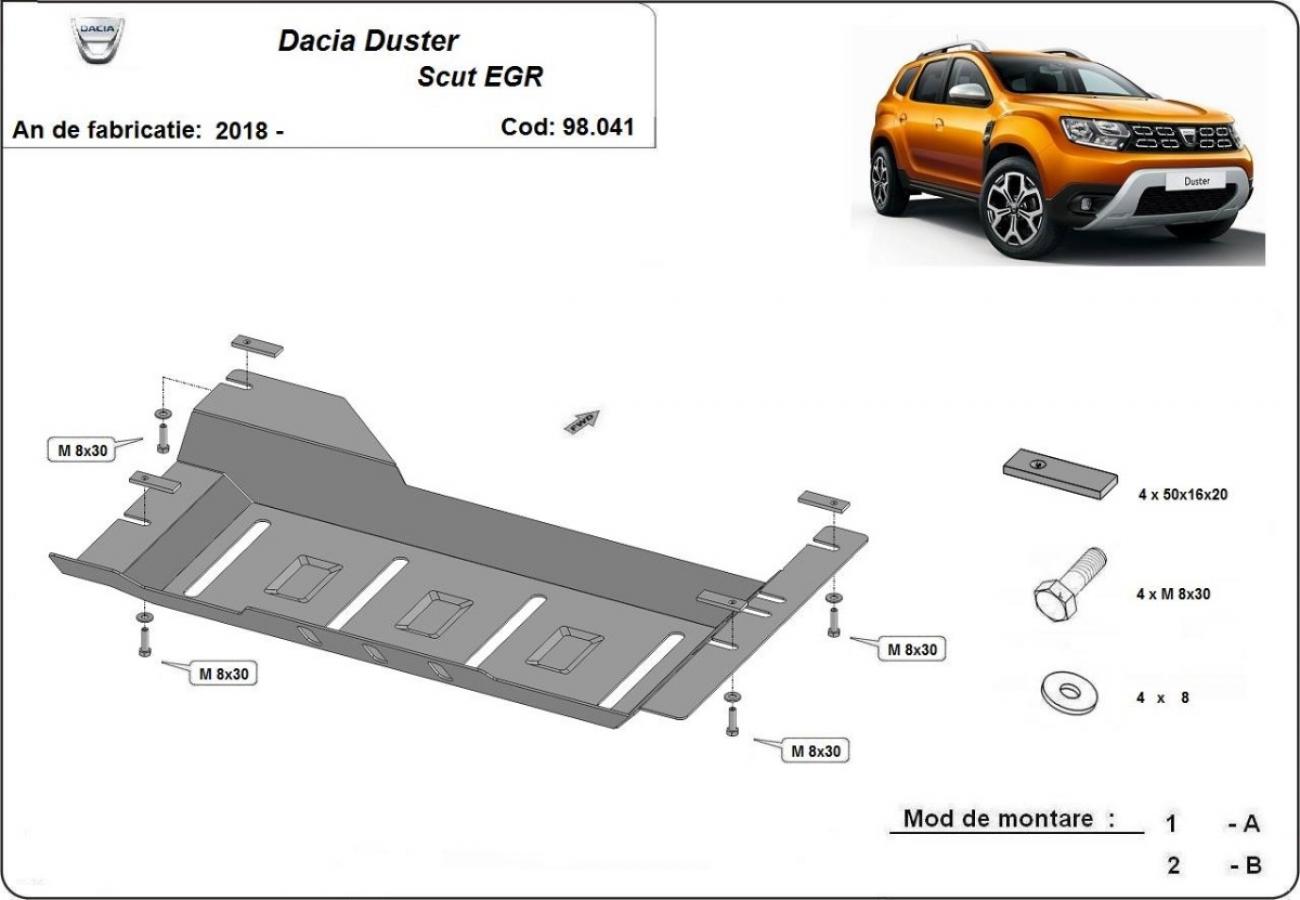 Stop&GO system, EGR skid plate Dacia Duster Diesel - 2