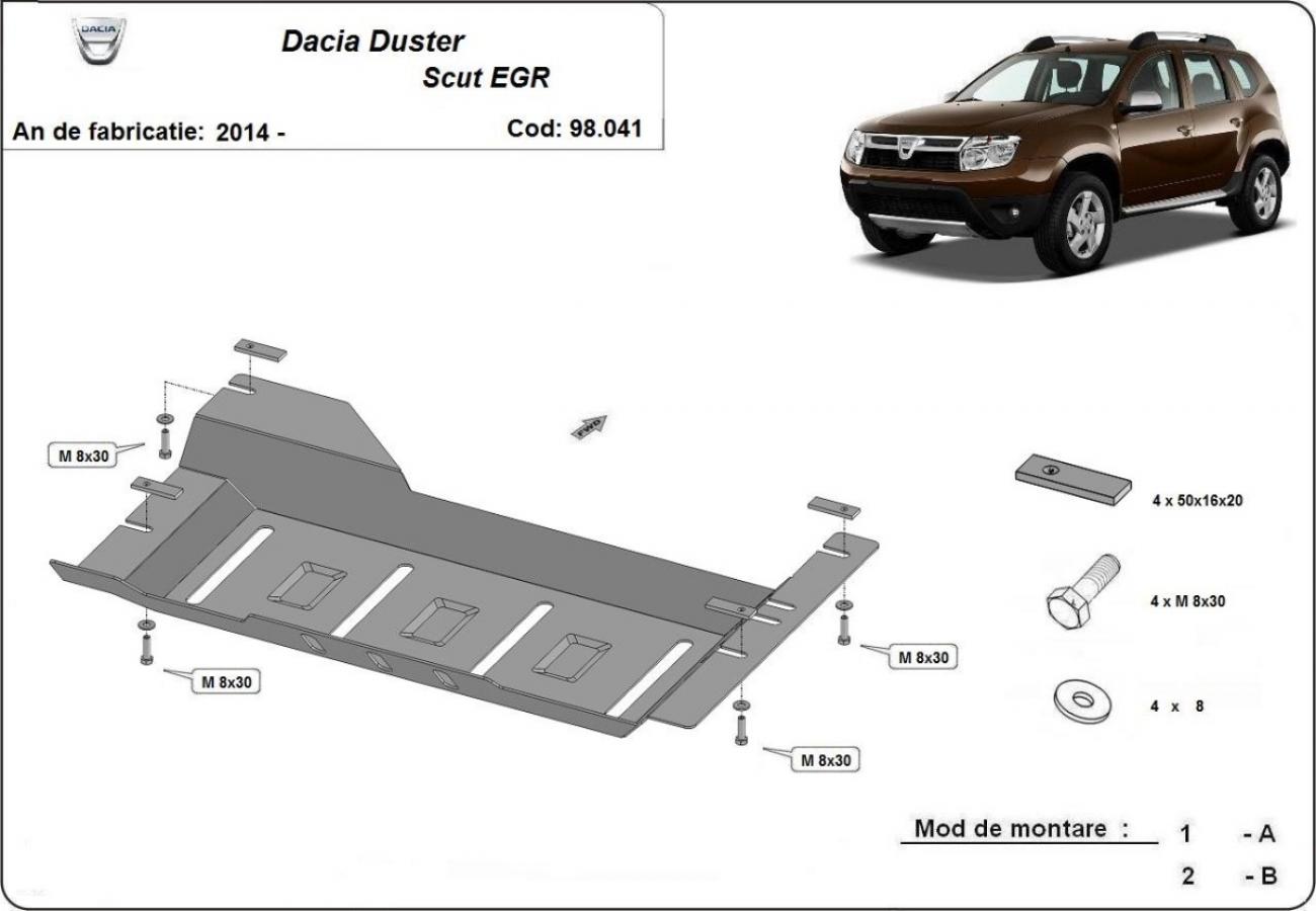 Stop&GO system, EGR skid plate Dacia Duster Diesel - 2