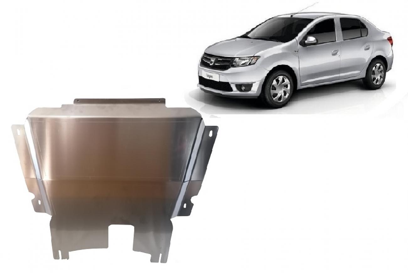 Aluminum engine skid plate Dacia Logan 2