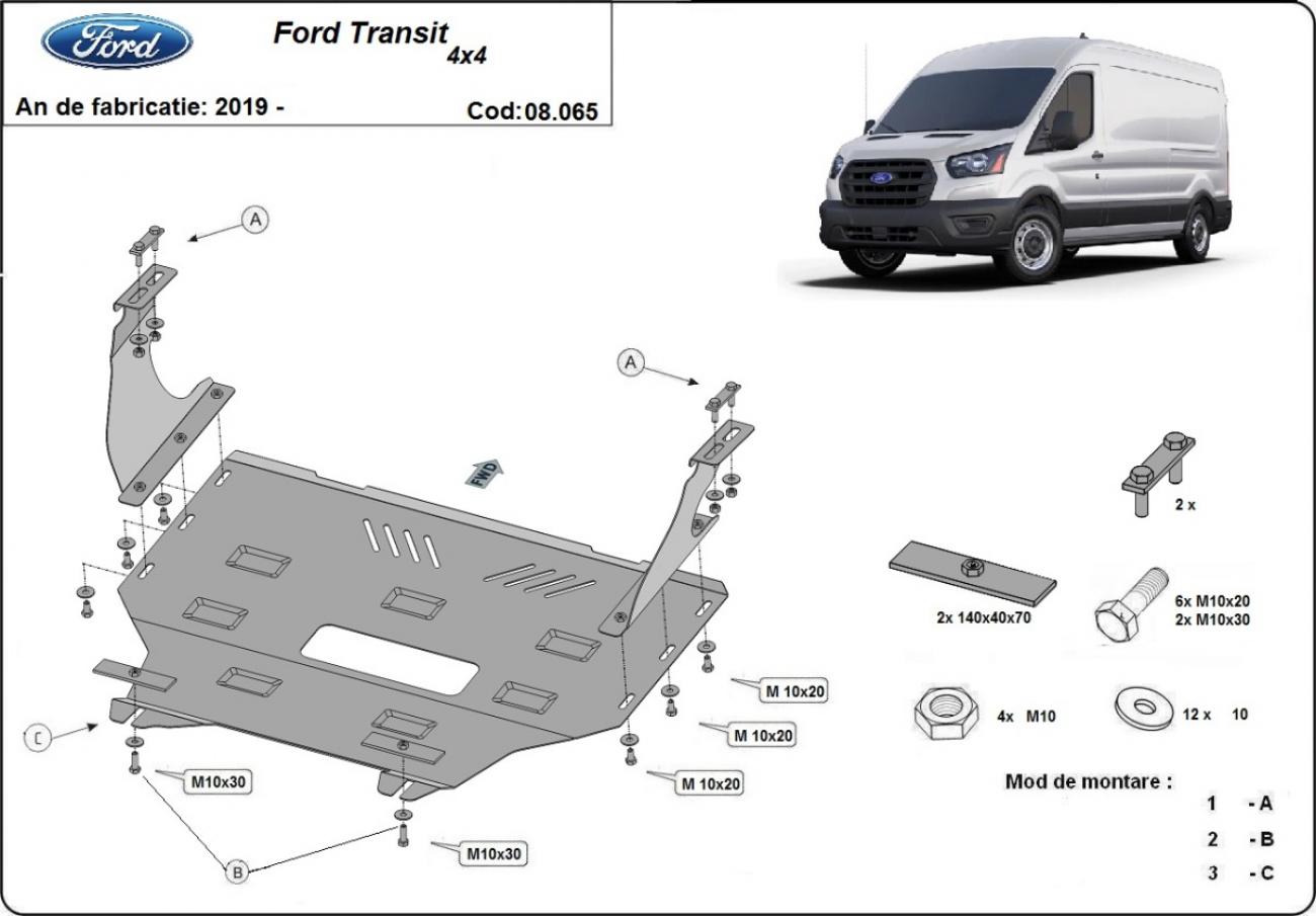 Engine skid plate Ford Transit - 4x4 - 2