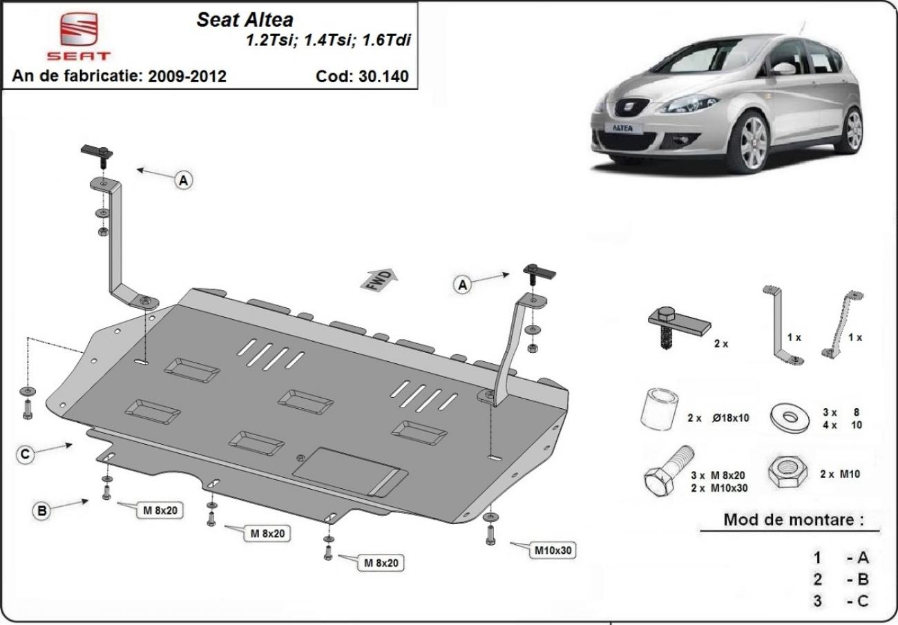Engine and gearbox skid plate Seat Altea - 2