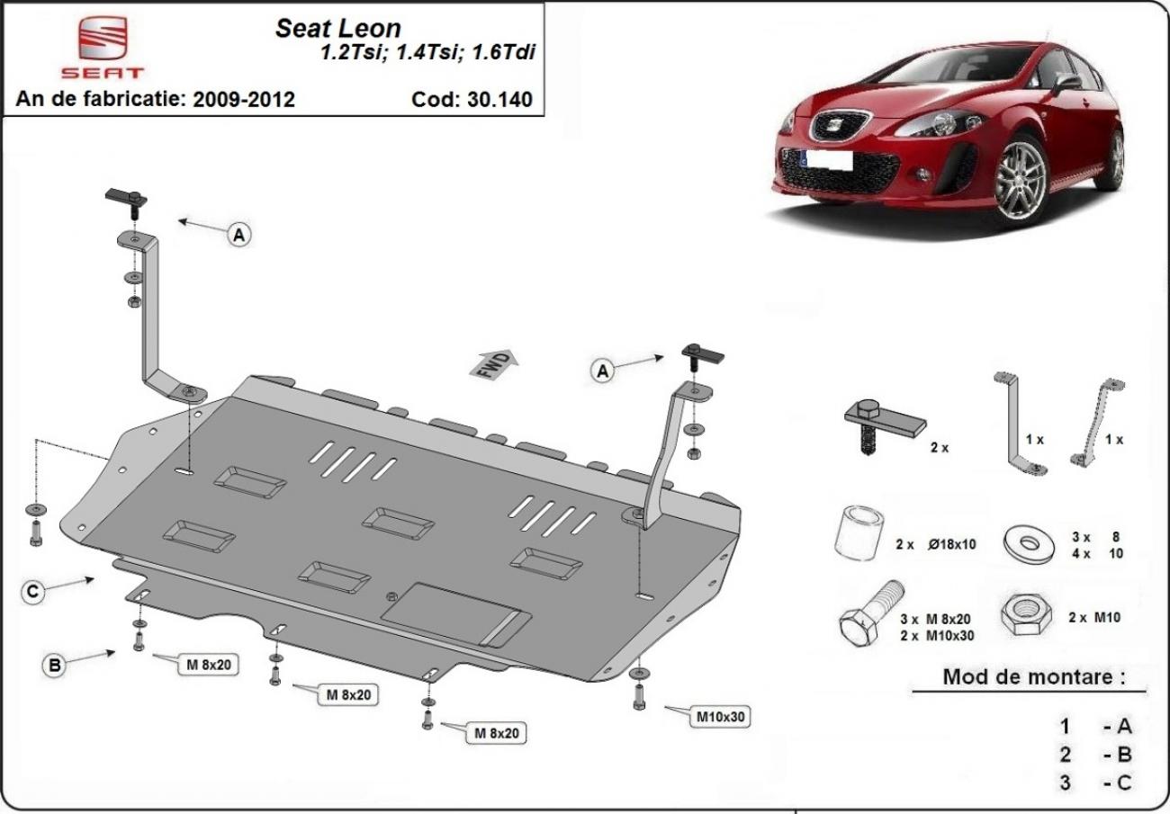 Engine and gearbox skid plate Seat Leon - 2