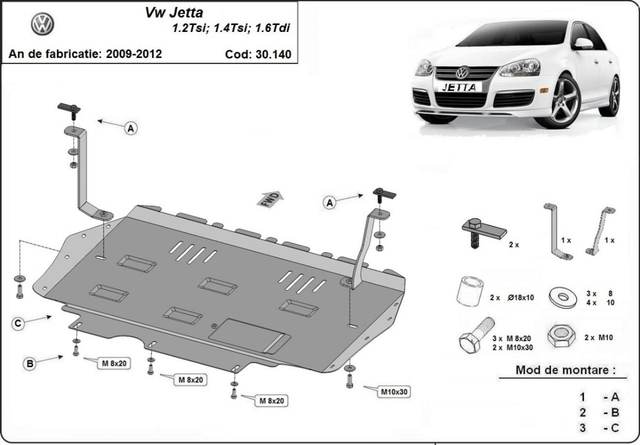 Engine skid plate VW Jetta - 2