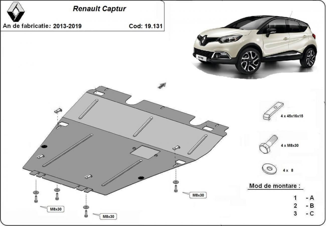 Engine skid plate Renault Captur - 2