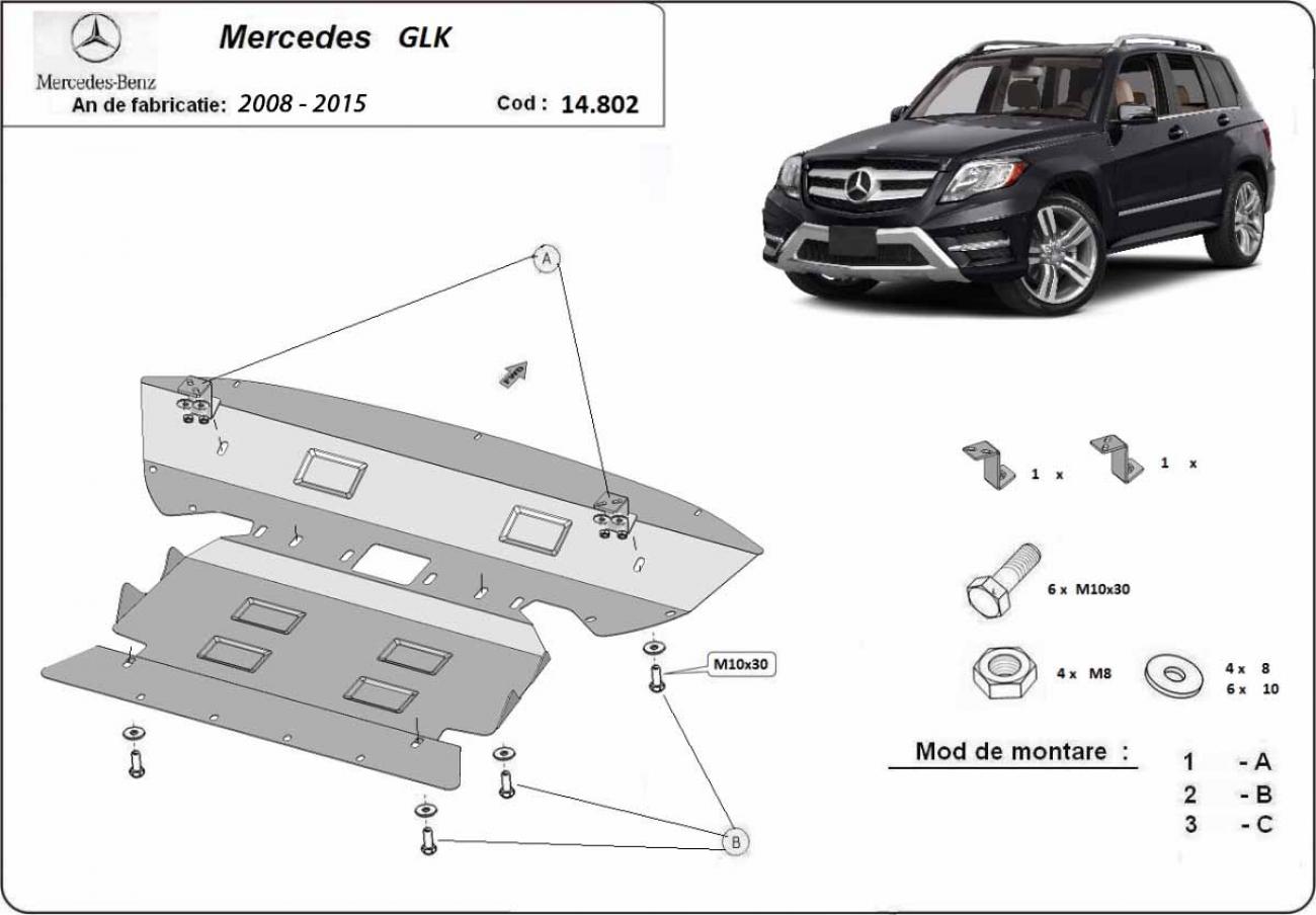 Engine skid plate Mercedes GLK X204 - 2