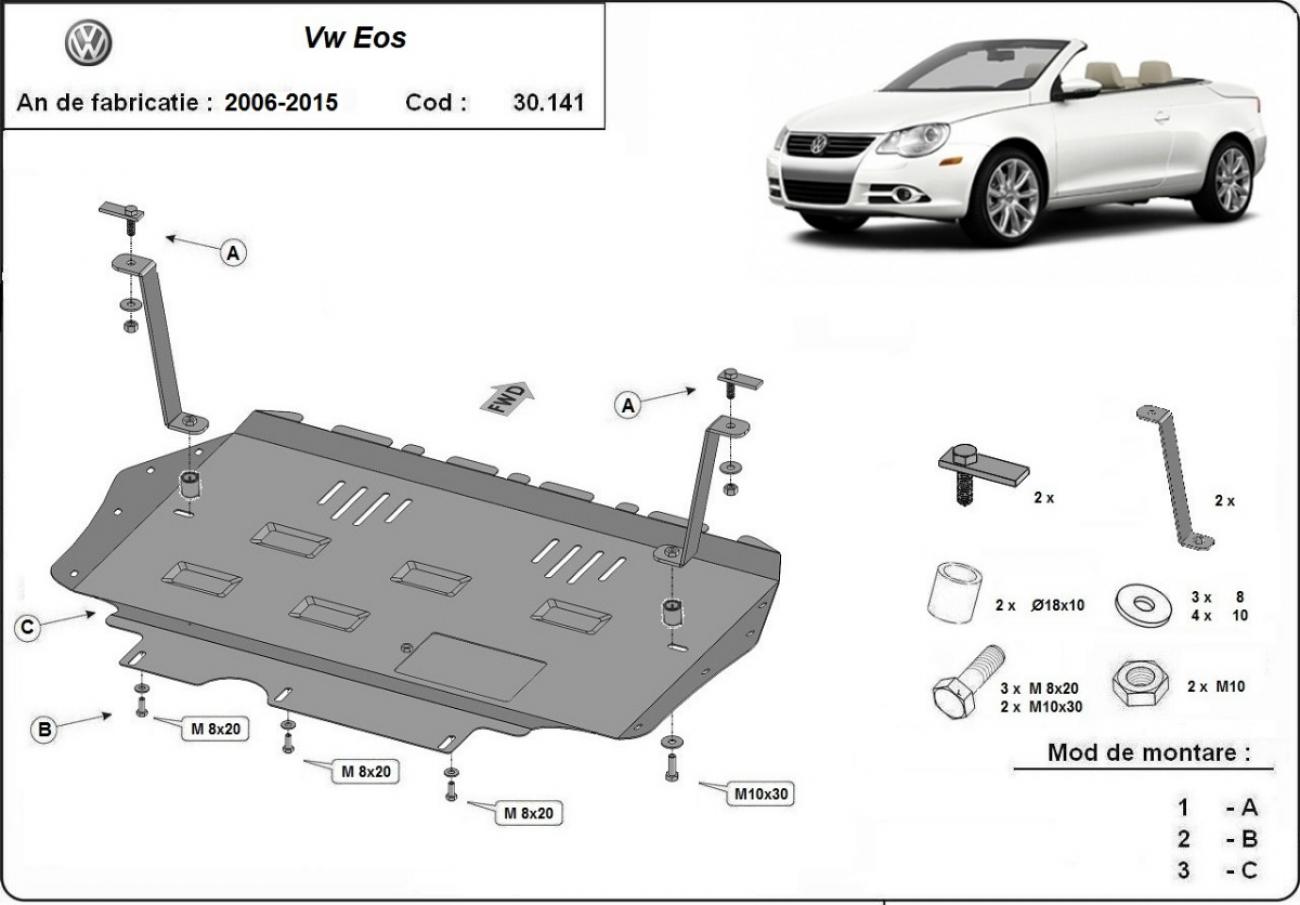Engine skid plate VW Eos - 2