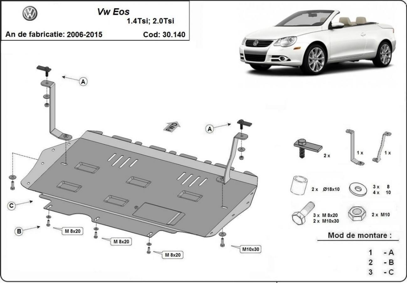 Engine skid plate VW EOS - 2
