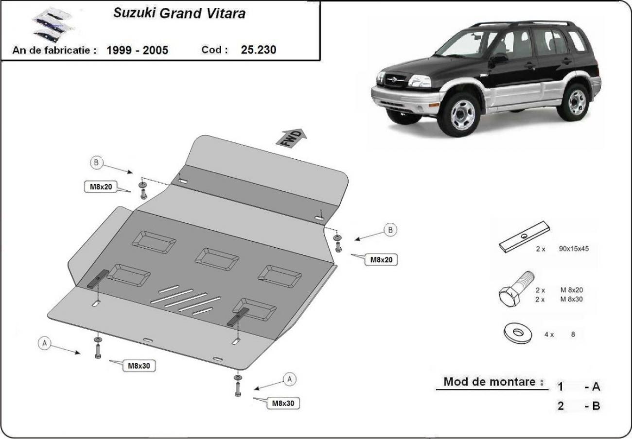 Engine skid plate Suzuki Grand Vitara - 2
