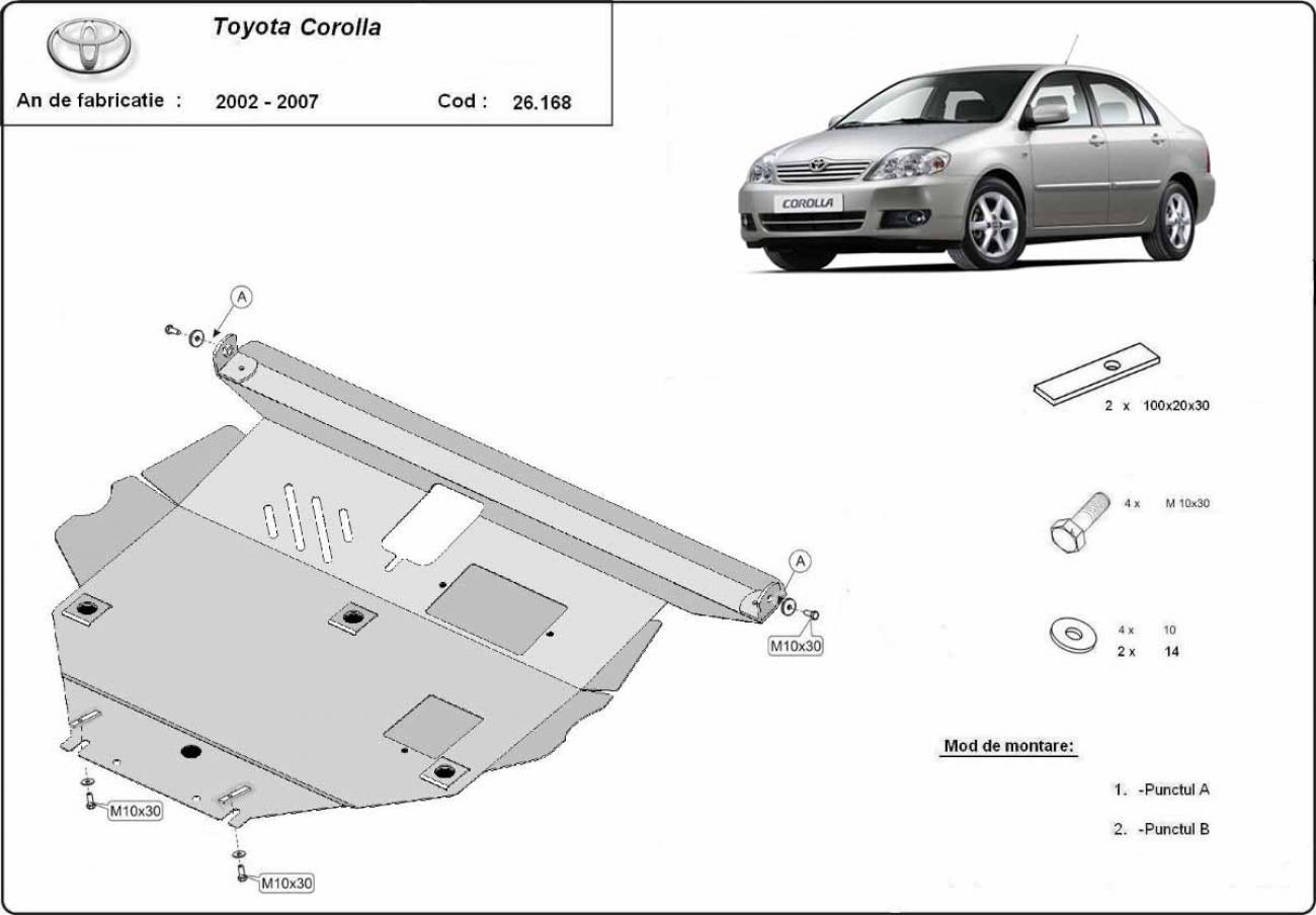 Engine skid plate Toyota Corolla - 2