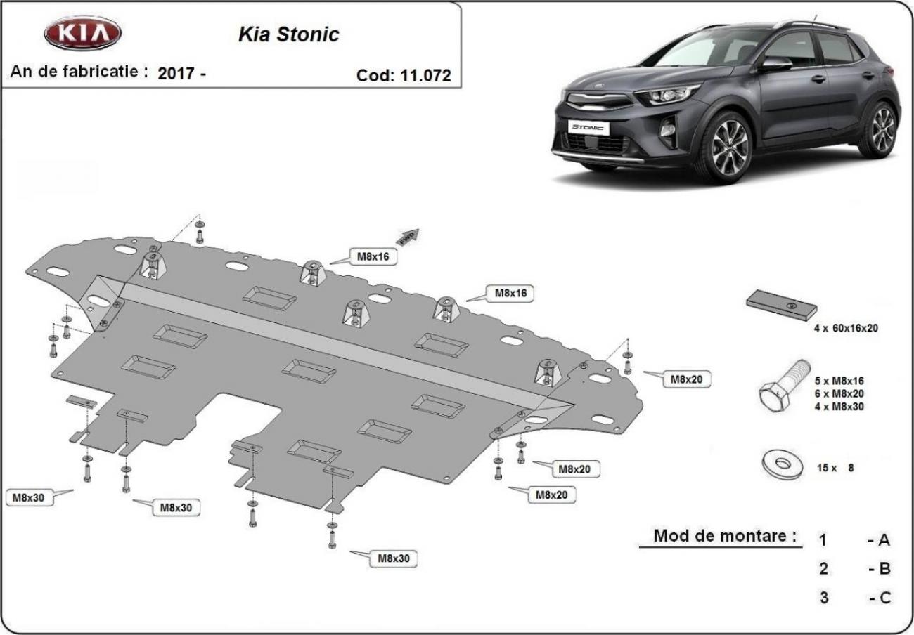 Engine skid plate Kia Stonic - 2