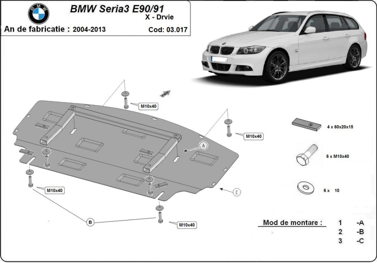 Front bumper and cooler skid plate BMW seria 3 - E90 - 2