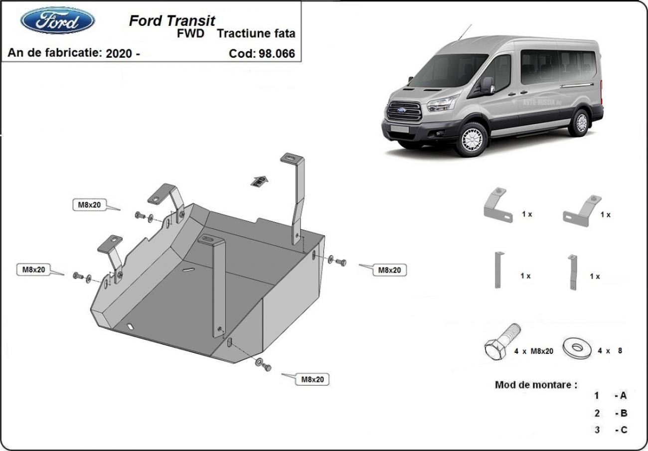 AdBlue tank skid plate Ford Transit - front-wheel drive - 2