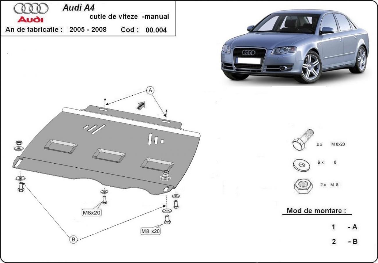 Gearbox skid plate for manual Audi A4 B7 All Road - 2