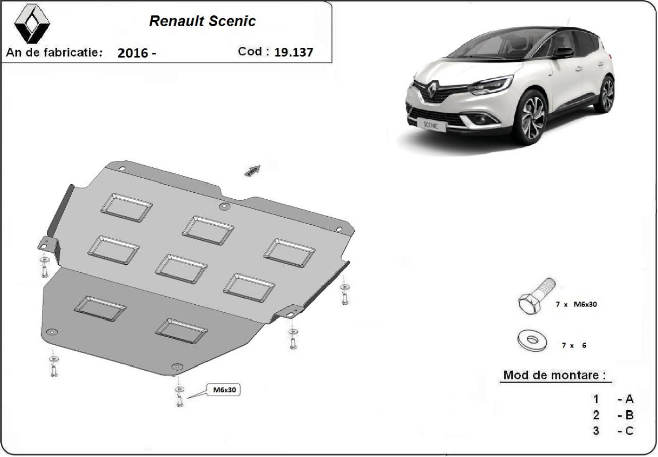 Engine skid plate Renault Scenic - 1