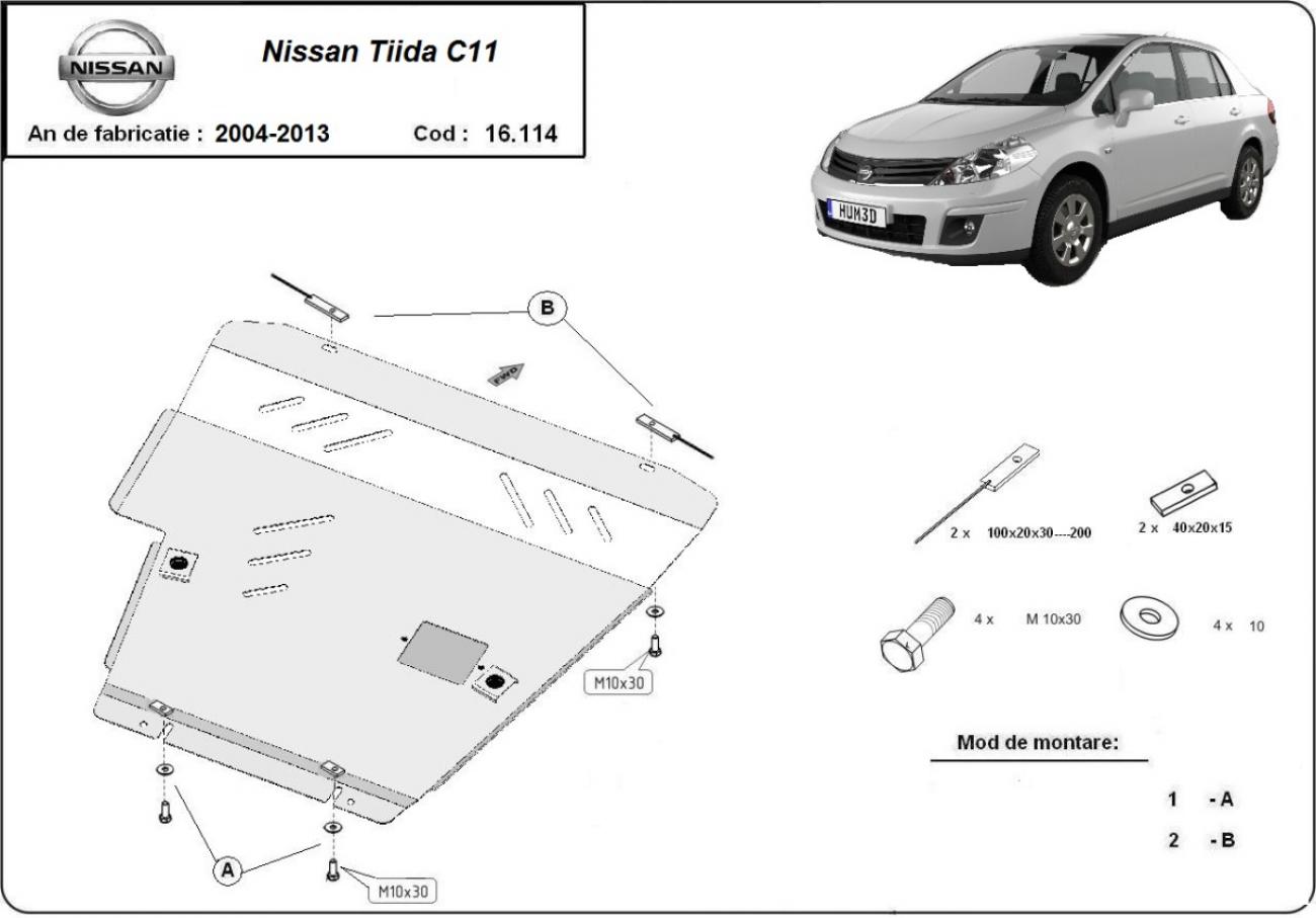 Engine skid plate Nissan Tiida - 2