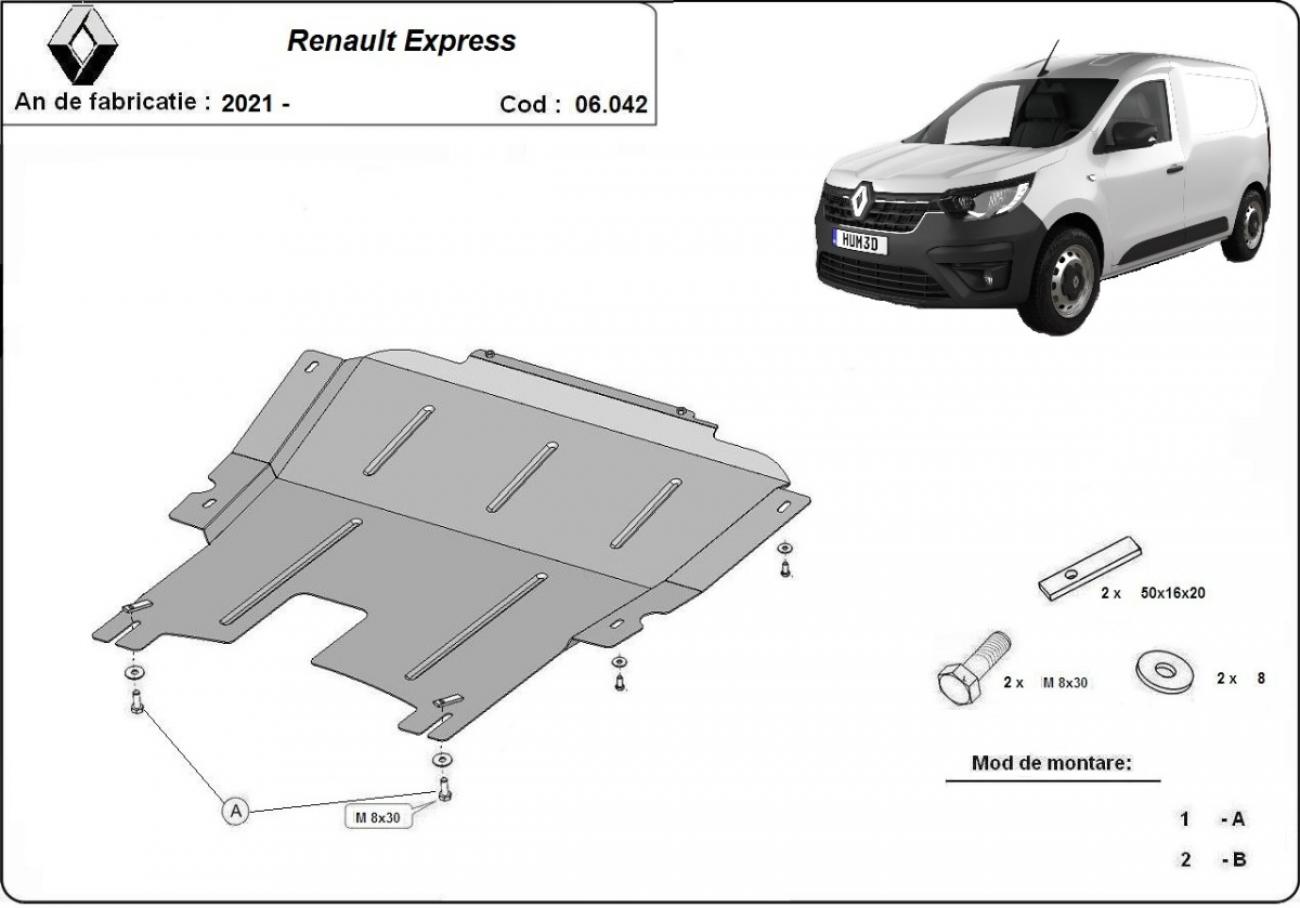 Engine skid plate Renault Express - 2