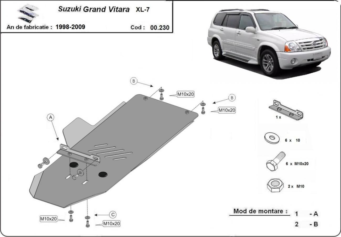 Gearbox skid plate for Suzuki Grand Vitara XL-7 - 2
