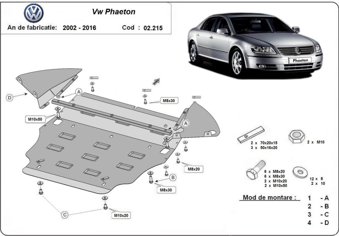 Engine skid plate Volkswagen Phaeton - 2