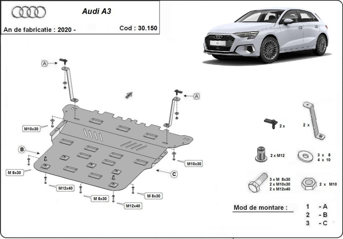 Engine skid plate Audi A3 - 2