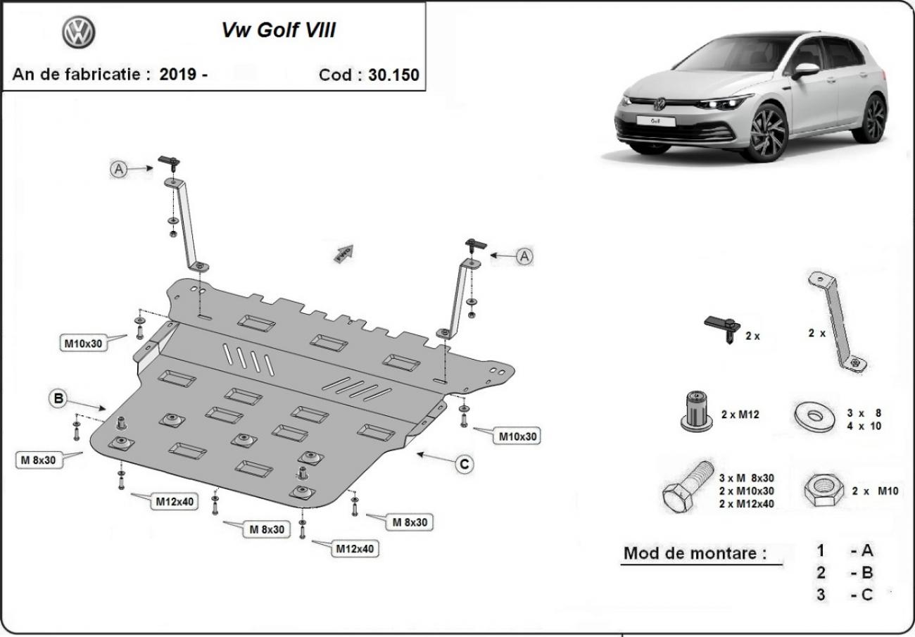 Engine skid plate VW Golf 8 - 2