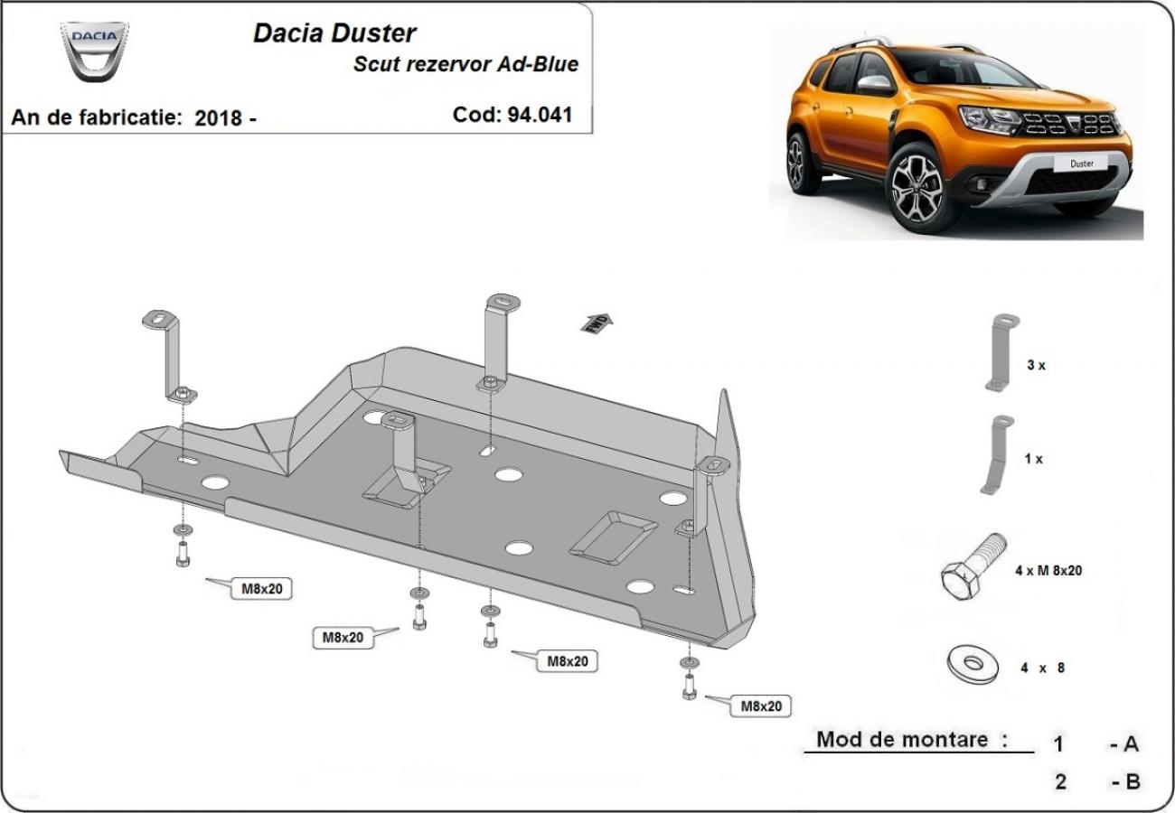 AdBlue tank skid plate Dacia Duster - 2