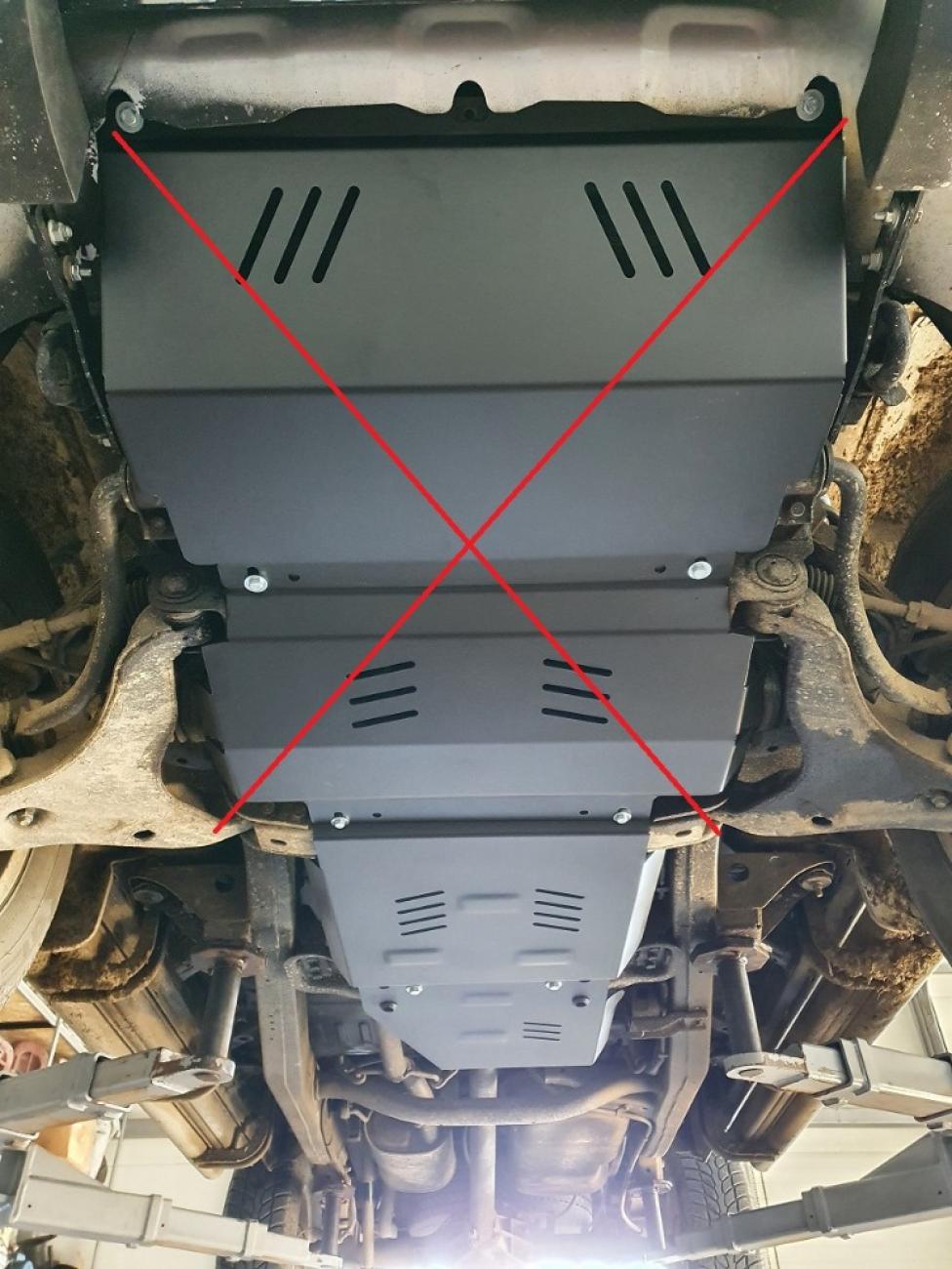 Gearbox and differential skid plate for Mitsubishi L 200 - 4