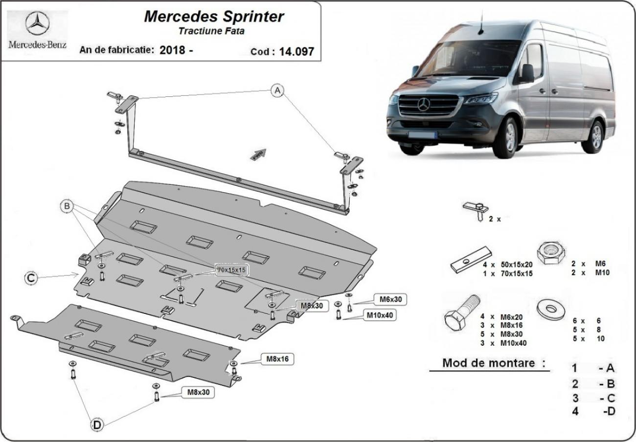 Engine skid plate Mercedes Sprinter-front-wheel drive - 2