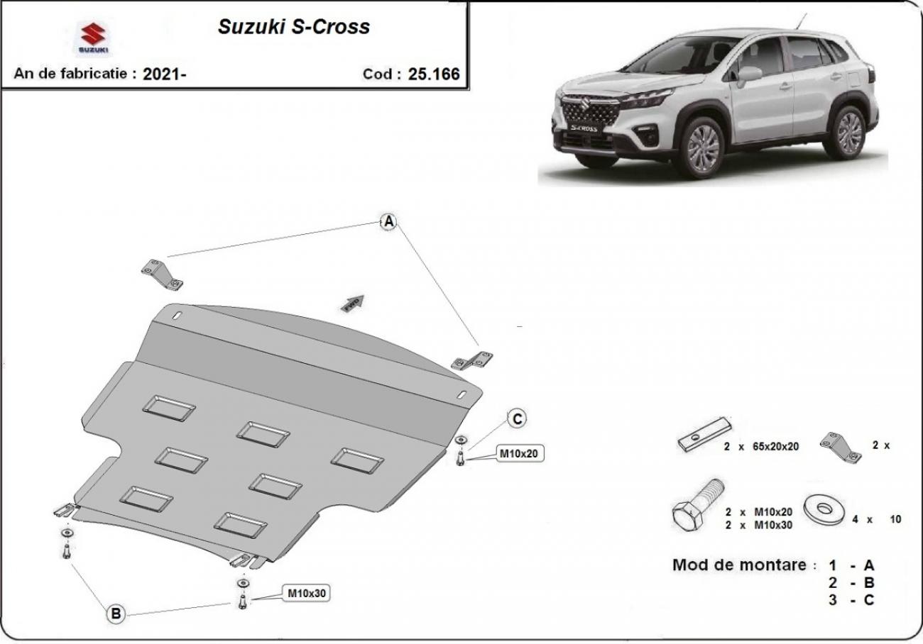 Engine and gearbox skid plate Suzuki S-Cross - 2