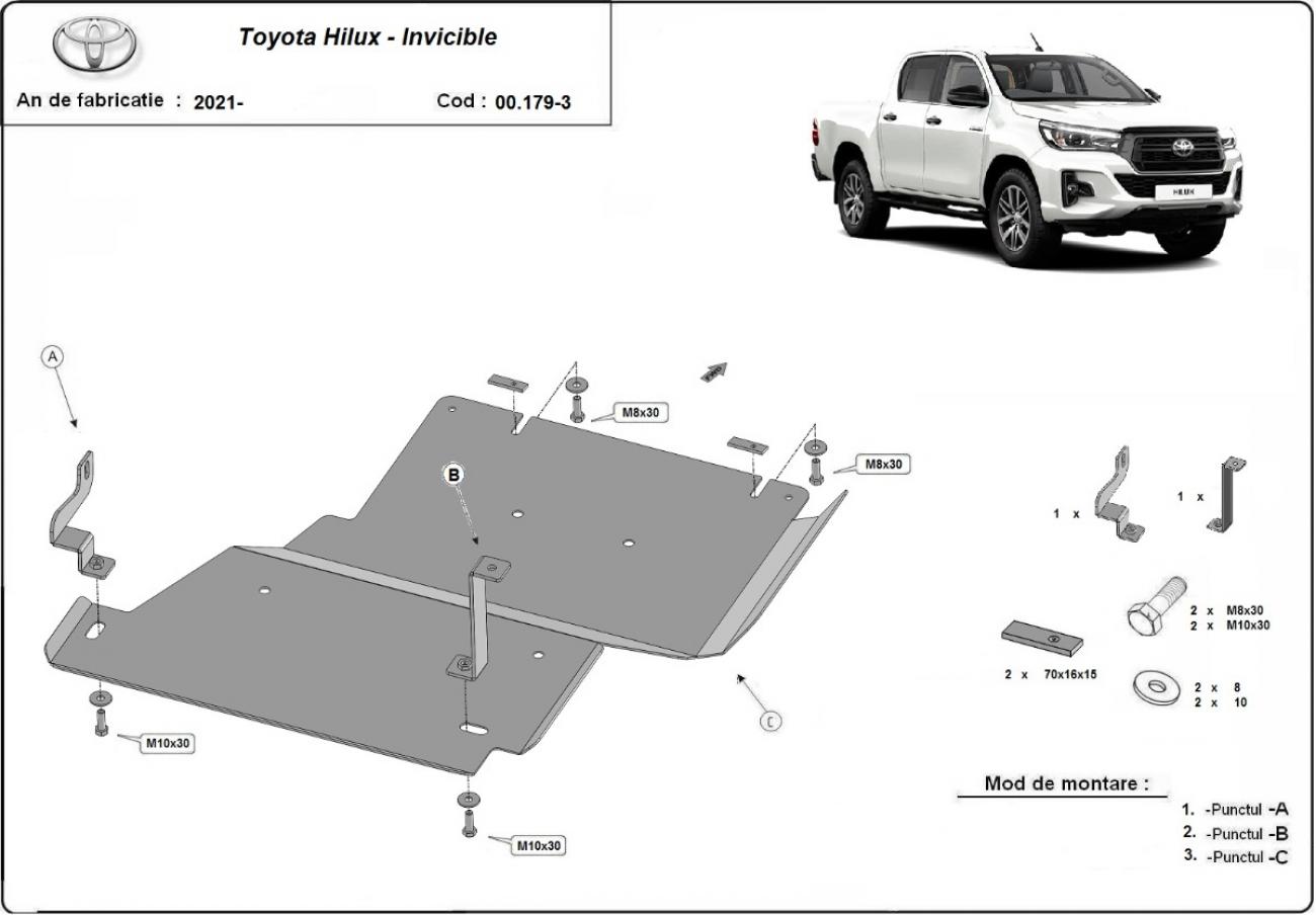 Differential skid plate Toyota Hilux Invincible - 2