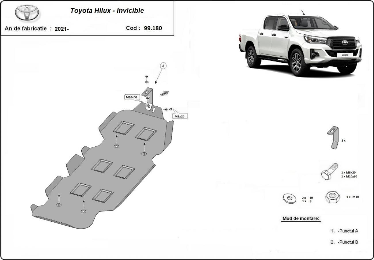 Fuel tank skid plate Toyota Hilux Invincible - 2