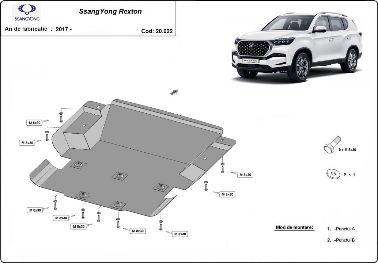 Engine skid plate SsangYong Rexton - 2