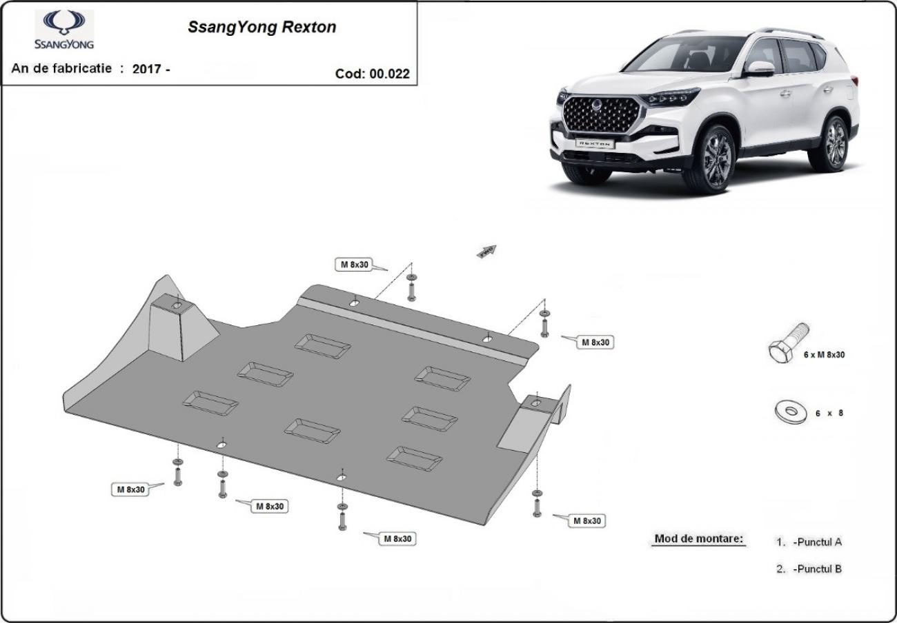Gearbox skid plate for SsangYong Rexton - 2