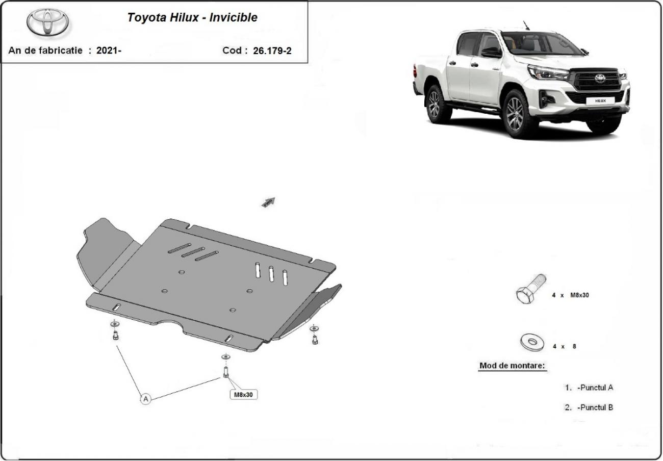 Aluminum engine skid plate Toyota Hilux Invincible - 2