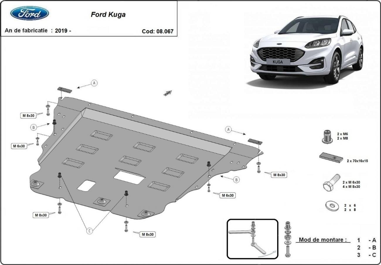 Engine skid plate Ford Kuga - 2