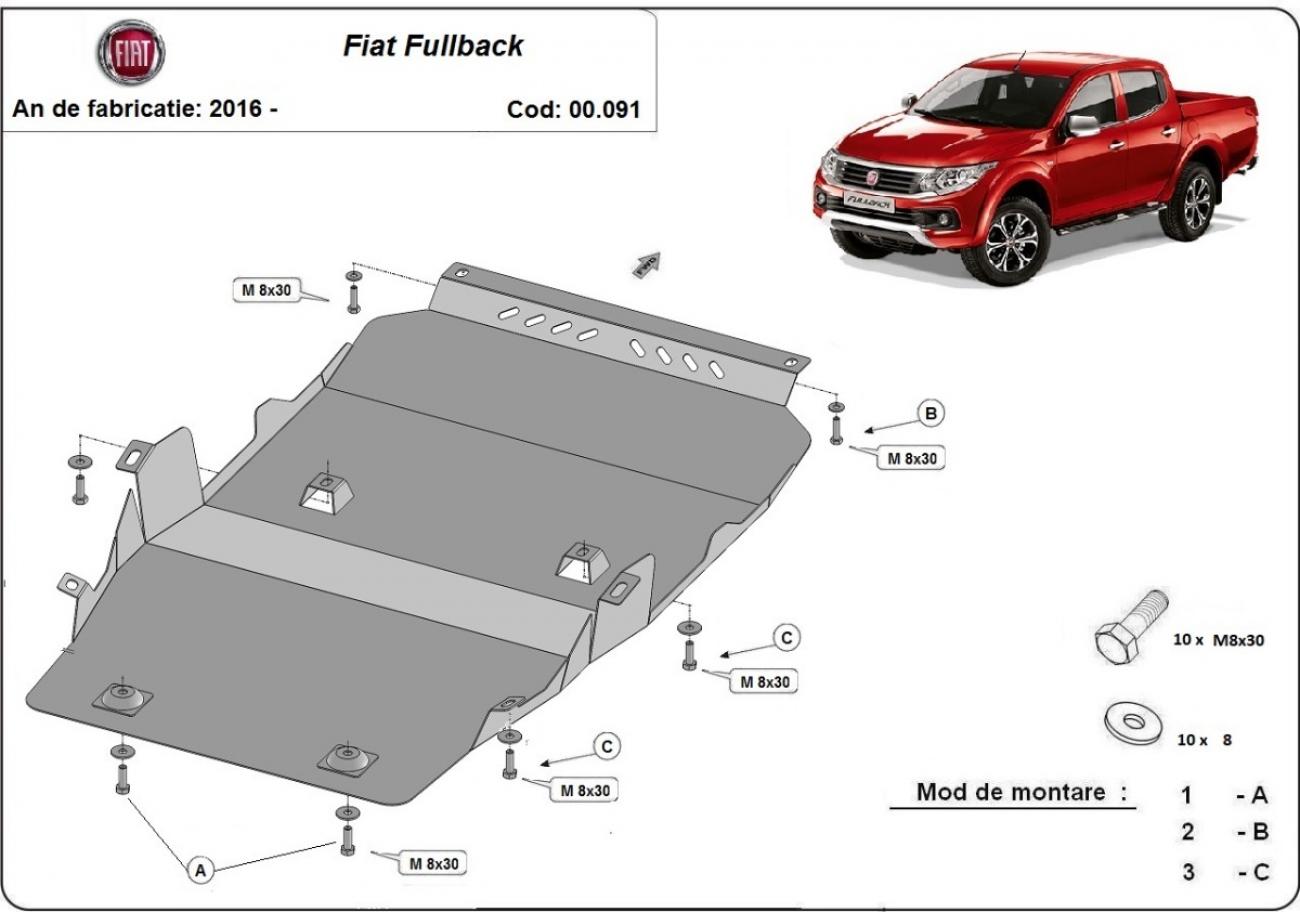 Engine skid plate metalic Fiat Fullback - 2