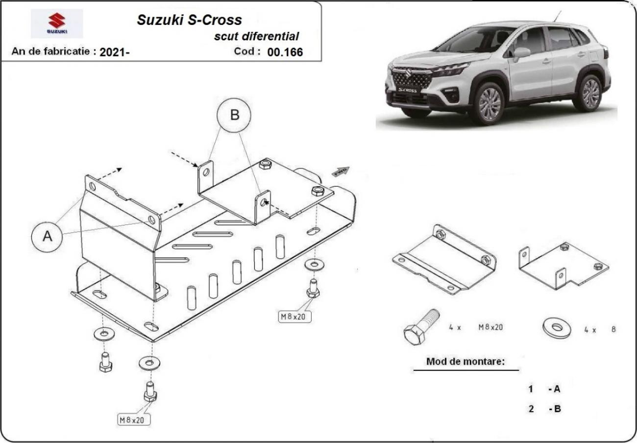 Differential skid plate Suzuki S-Cross - 2