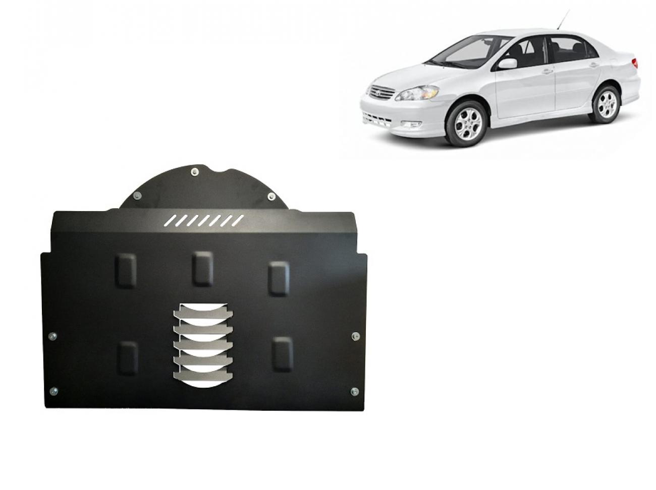 Catalytic converter anti-theft skid plate for Toyota Corolla