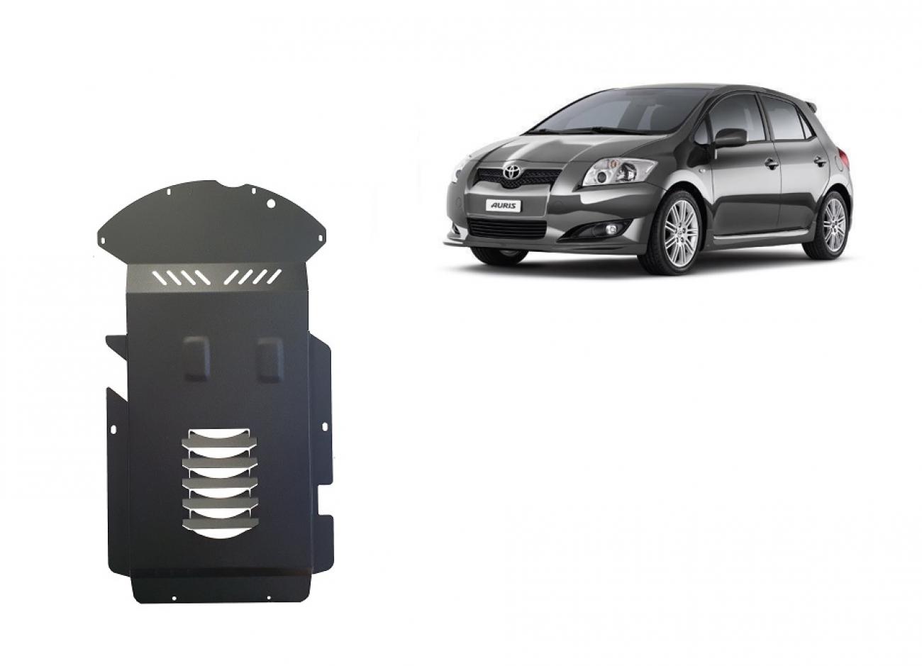 Catalytic converter anti-theft skid plate for Toyota Auris