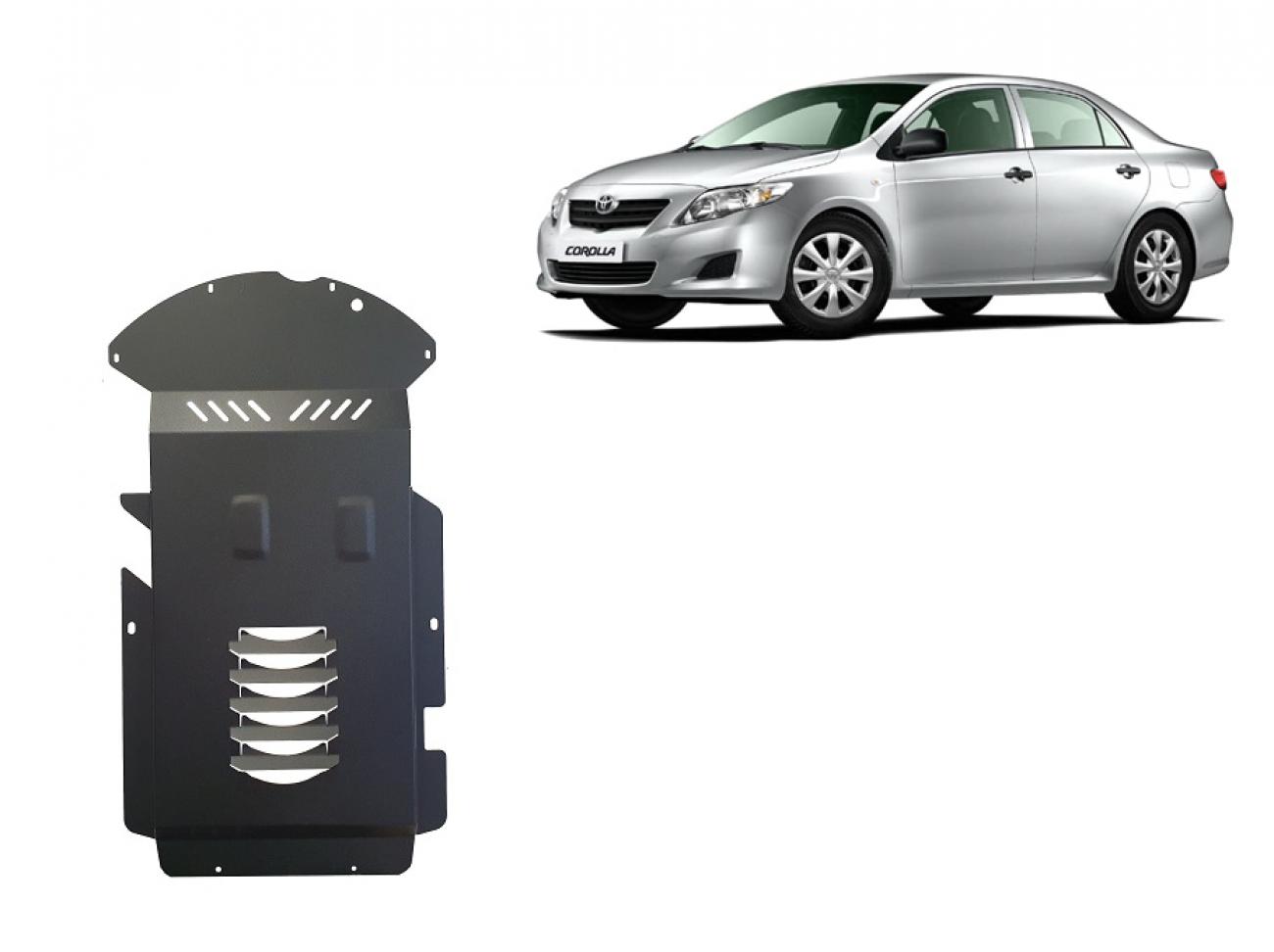 Catalytic converter anti-theft skid plate for Toyota Corolla