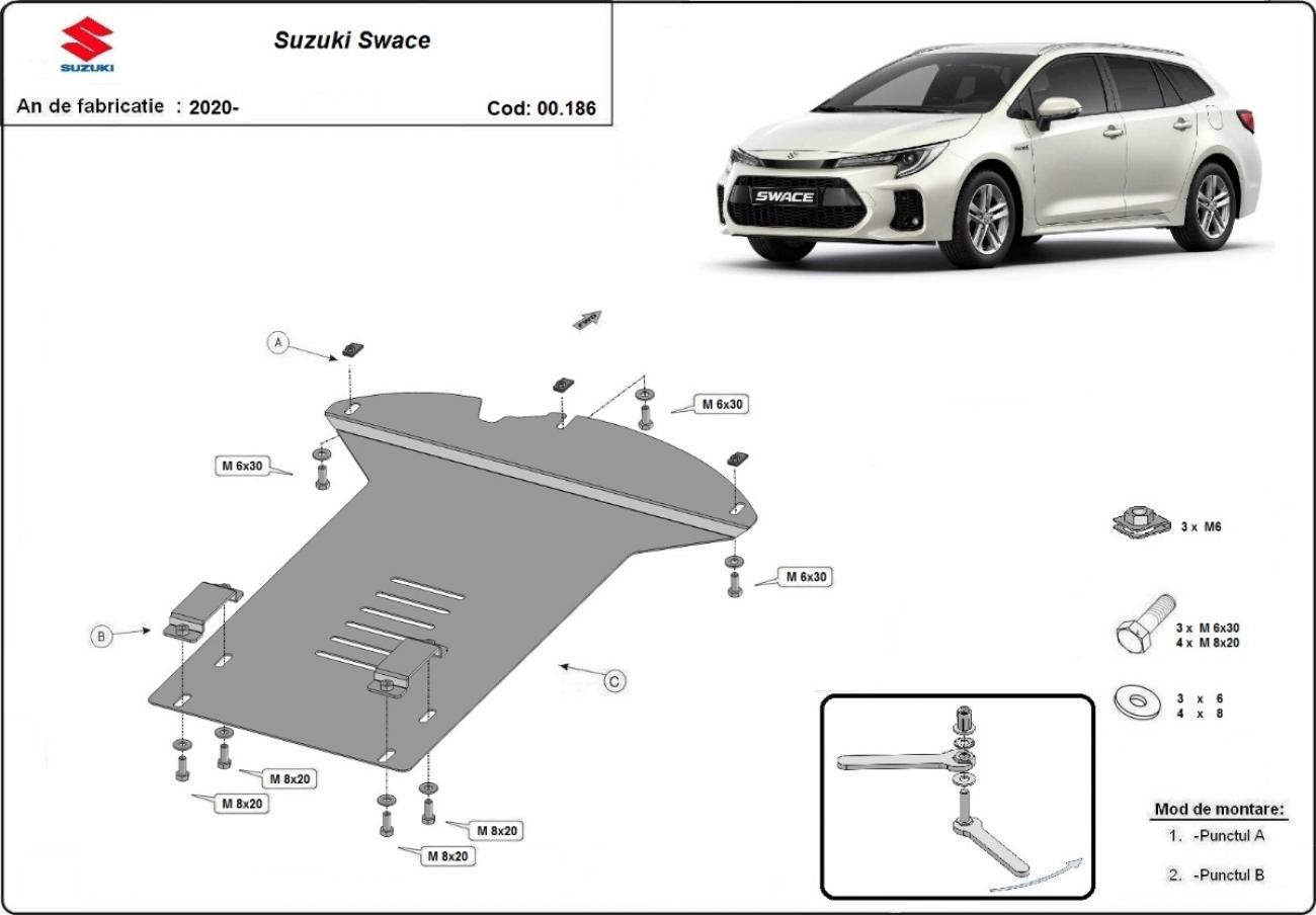 Catalytic converter anti-theft skid plate for Suzuki Swace - 2