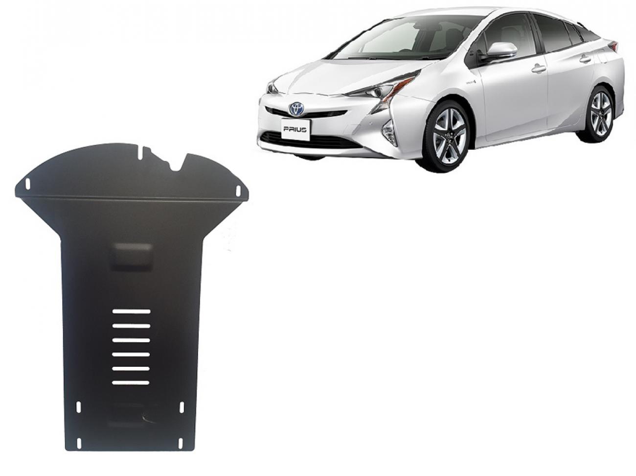 Catalytic converter anti-theft skid plate for Toyota Prius 4