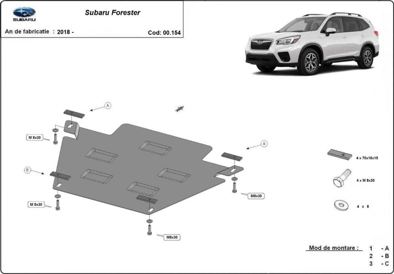 Gearbox skid plate for Subaru Forester - 2